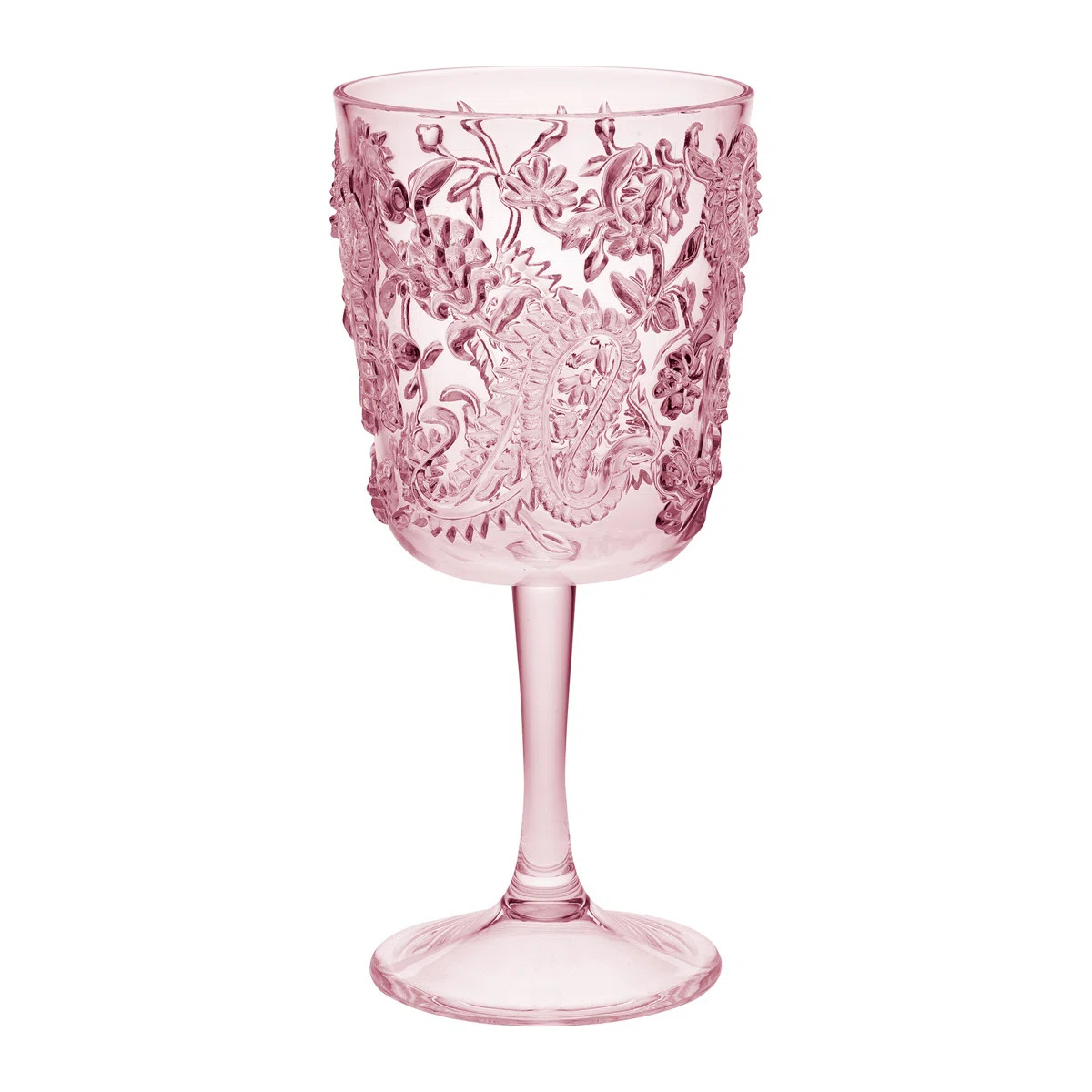 Paisley Plastic Wine Glasses Set of 4 | Wayfair North America