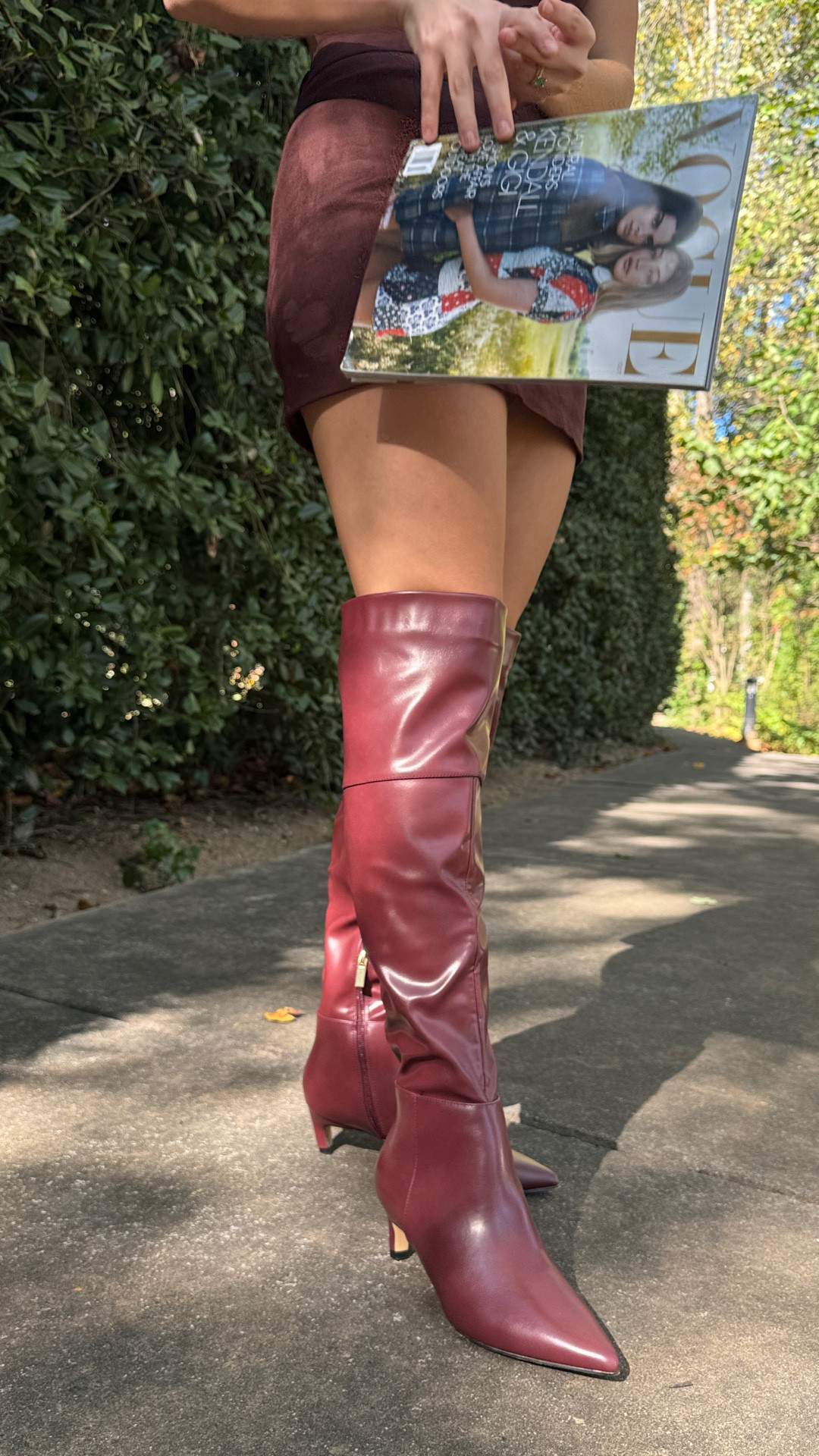 The most perfect fall thigh high boot 🤩 (and others similar)

This chic burgundy boot goes perfect with an espresso suede set🤎

#fallshoes #fallboots #redboots #burgundyboots #suedesets #brownsuedeaccessory  

#LTKSeasonal #LTKStyleTip #LTKFindsUnder100
