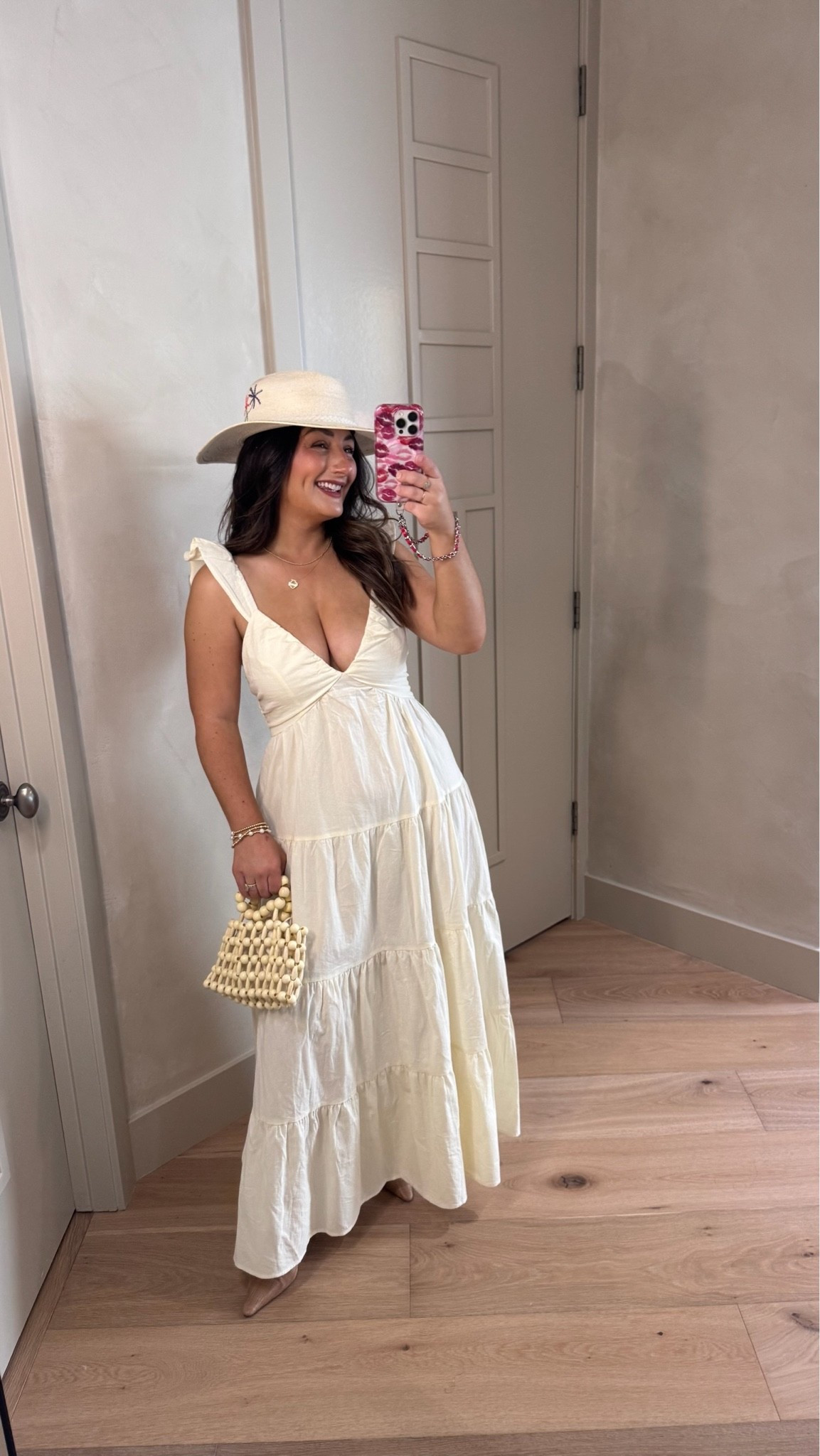 CODE: MIMI15 
(Orders $70+) 

Love the ruffles and the way it lays! So gorgeous! Comfortable with smocking in the back! 

Size small
5’0” 140lbs 

Vacation
Date night dress

#LTKPetite #LTKTravel #LTKootd