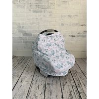 stretchy Baby Car Seat Cover, Nursing Cover, Neutral, Shopping Cart Ready To Ship | Etsy (US)