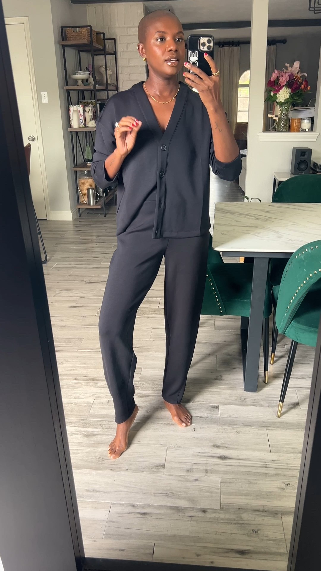 Spanx set! It’s insanely soft and the pant has a slight barrel shape. I’m wearing a small top and bottom. 30% off right now!

#LTKGiftGuide #LTKHoliday #LTKCyberWeek