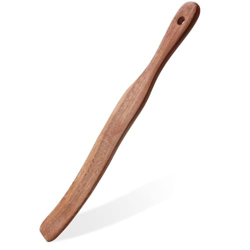 Spurtle for Sourdough Starter, Mixing, dough whisk, Reaching Bottom of Jar, Natural from High Moist Resistance Teak, wooden bread making tools, NonStick Cookware | Amazon (US)