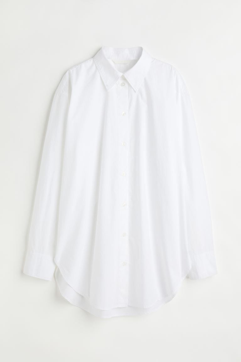 Cotton shirt - White - Ladies | H&M GB | H&M (UK, MY, IN, SG, PH, TW, HK)