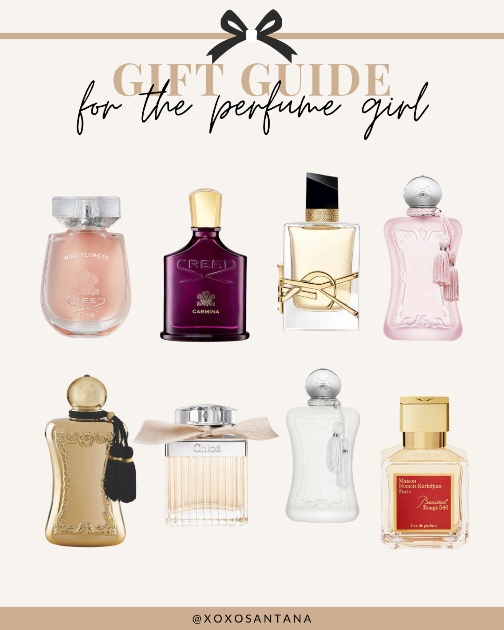 Gift guide for the girls who love smelling elegant!!😋
These are all of my all time favorite fragrances! 

I included some from Creed, my favorites are Aventus for her and Wild Flowers. I spray once in the morning and it last ALL DAY! 
I am also obsessed with anything from Parfums de Marly 🌸 The bottles are absolutely beautiful!!
Also HAD to included Baccarat Rouge and YSL🤩

These are the PERFECT gifts for the perfume girl this holiday season🎄🎁

Gift guide, perfume gift set, gift guide for her, saks fifth avenue, perfume gift, fragrance

#LTKbeauty #LTKGiftGuide #LTKHoliday