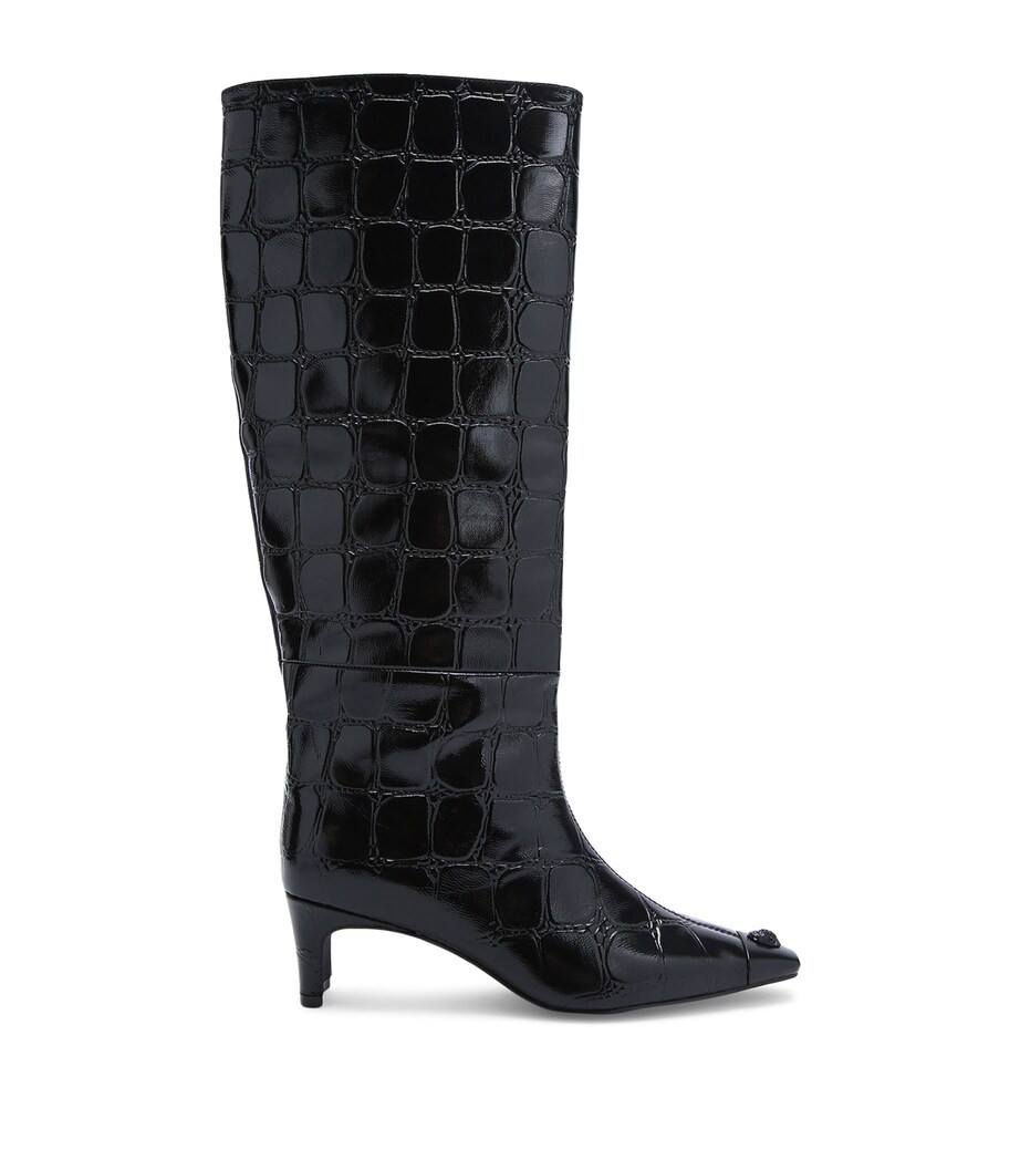 Croc-Embossed Leather Regent Knee-High Boots 55 | Harrods