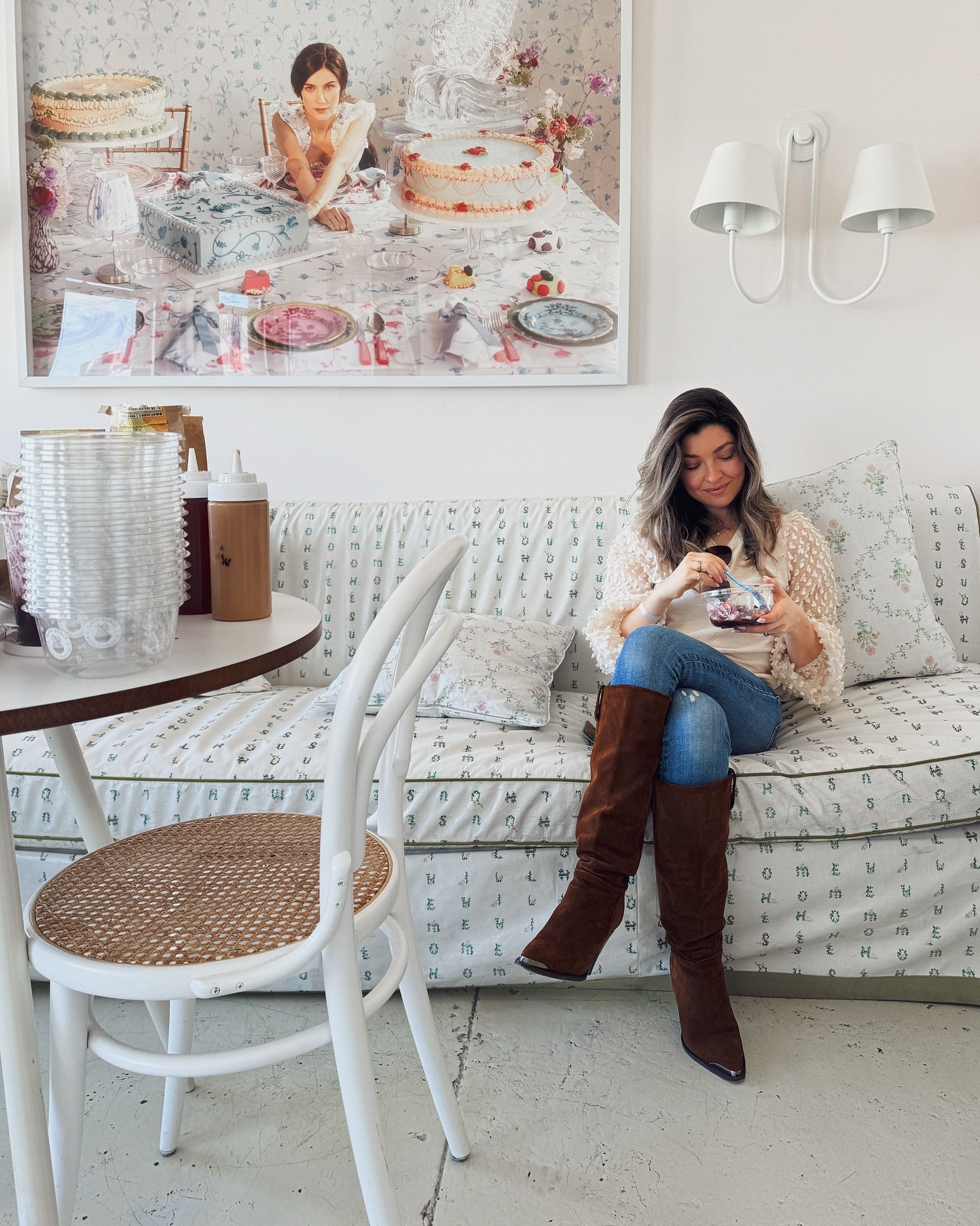 Our little morning with Hill House 🤍 the most charming prints, cutest office & sweetest team 🦋🏹🪽🌸🎀

Linking my maeve textured sleeve top from Anthropologie. Boots are from Free People

#petitefashion #petitestyle  

#LTKPetite #LTKFindsUnder100 #LTKStyleTip