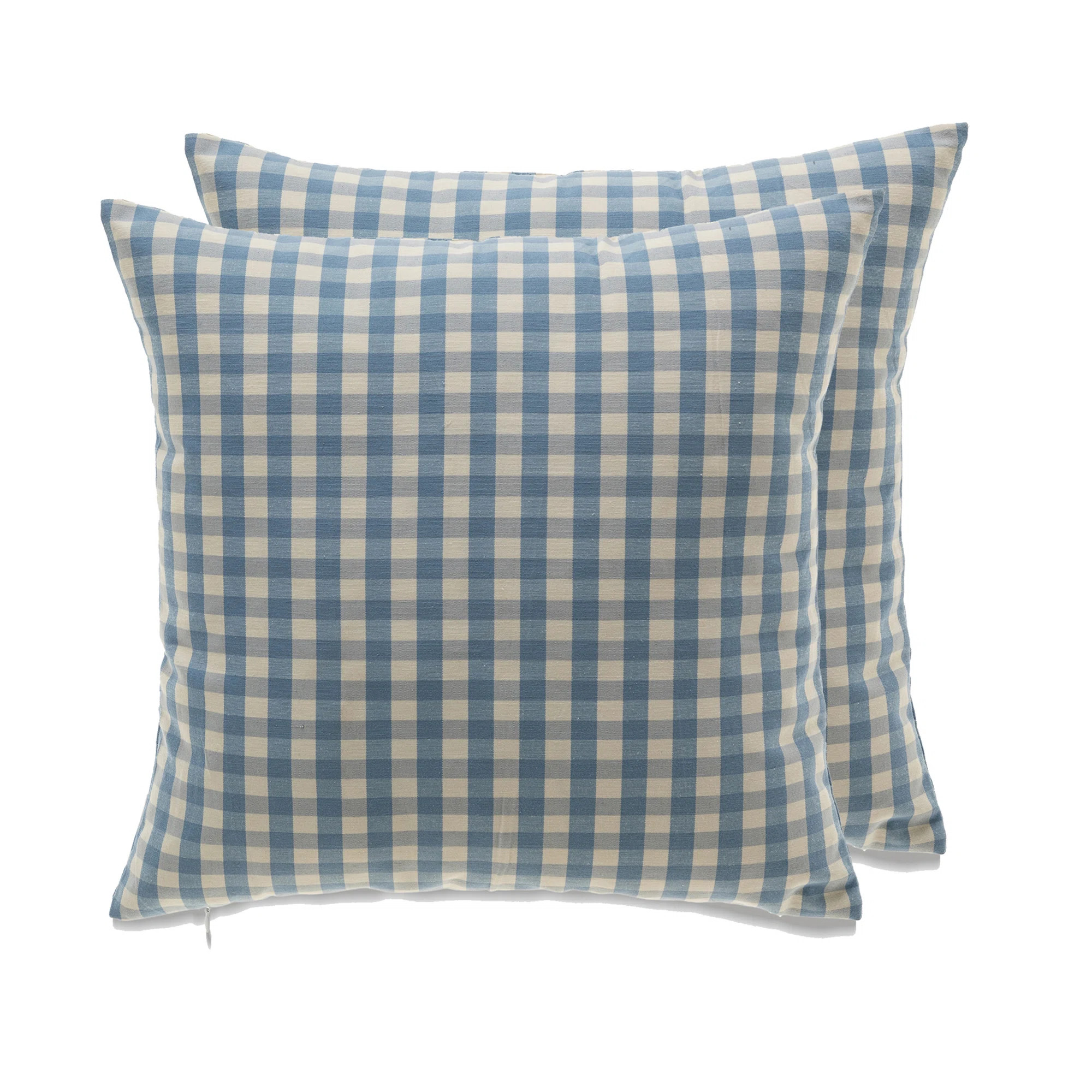 Checkered Cotton Blend Throw Pillow (Set of 2) | Wayfair North America