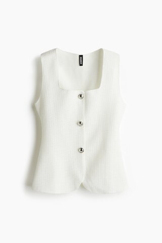 H & M - Textured Jersey Vest - White | H&M (US + CA)