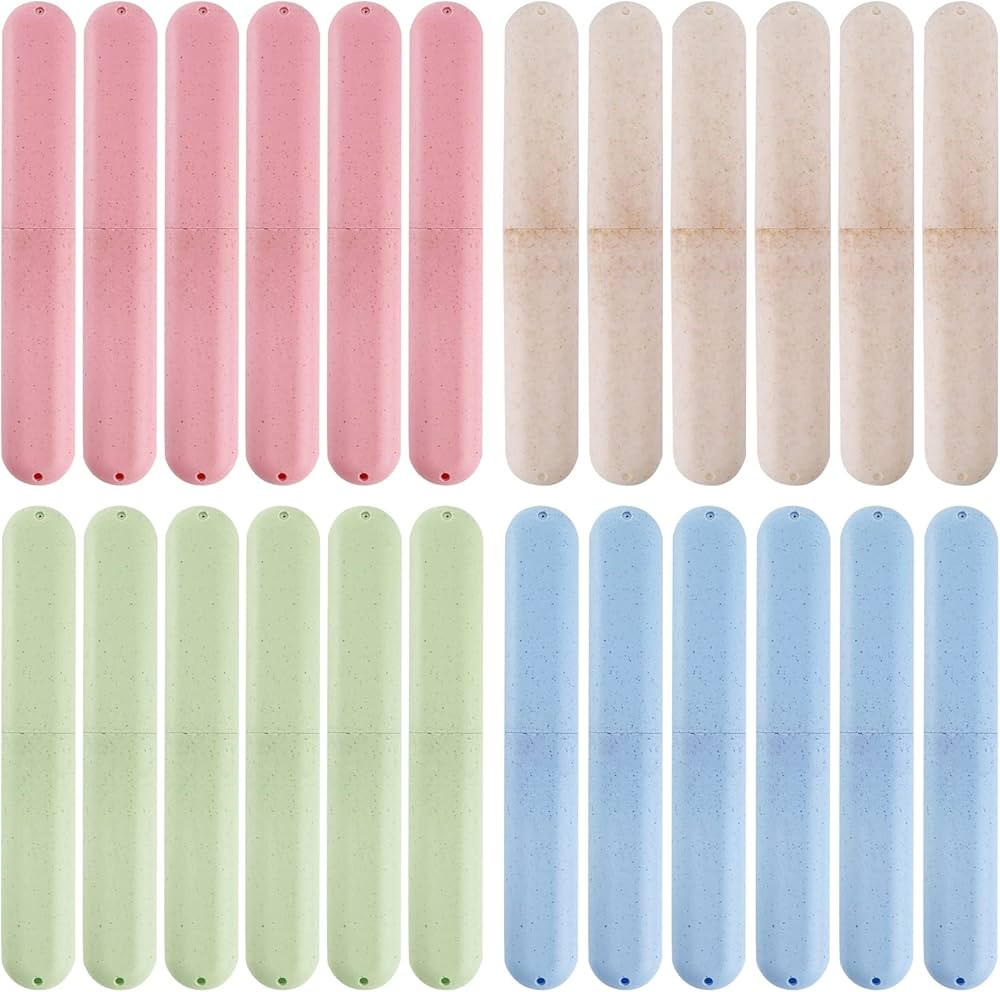 Hedume 28 Pack Travel Toothbrush Case, Portable Dust-Proof Breathable Toothbrush Holder for Trave... | Amazon (US)