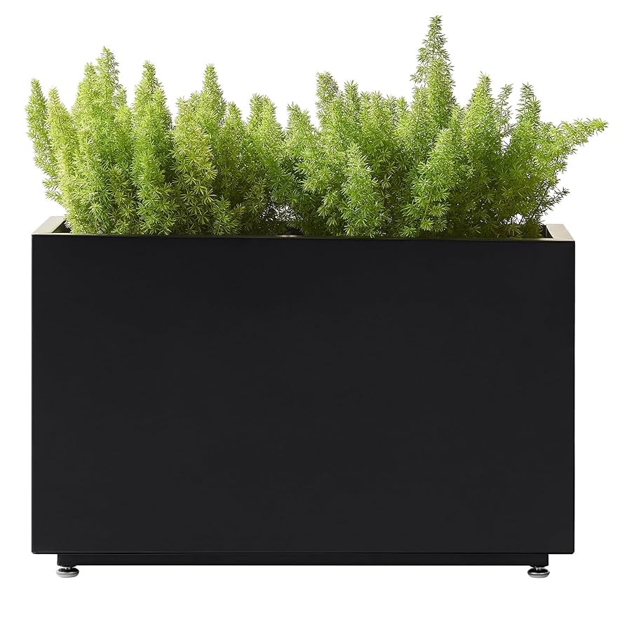 Outdoor Metal Planter Box 26Wx10Dx16H, Large Rectangular Trough Planters, Easy 5-Min Assembly, Mo... | Amazon (US)