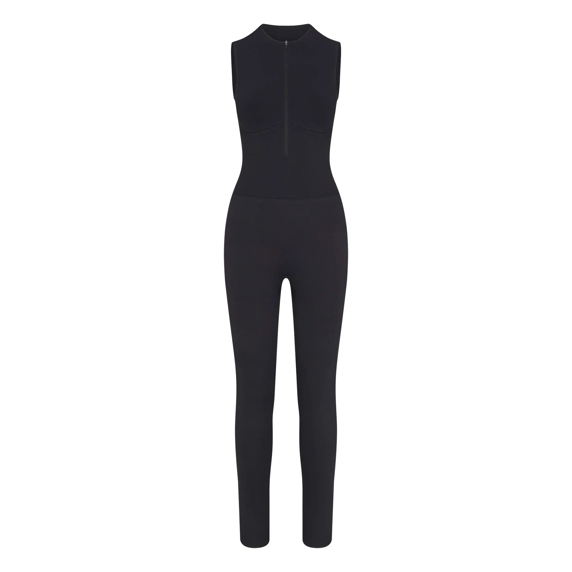 CONTOUR NYLON ZIP FRONT CATSUIT | ONYX | SKIMS (US)