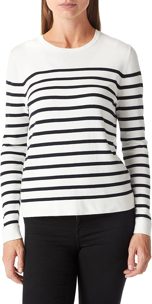 LAVIDENCE Women’s Spring Lightweight Casual Pullover Long Sleeve Crewneck Striped Knitted Sweat... | Amazon (US)