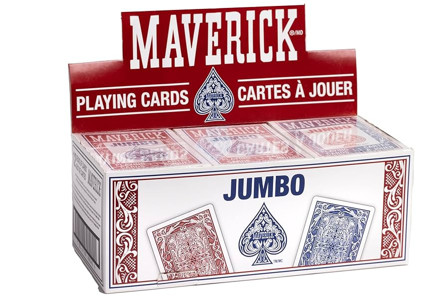 Maverick Jumbo 12 Pack Playing Cards , Blue | Amazon (US)