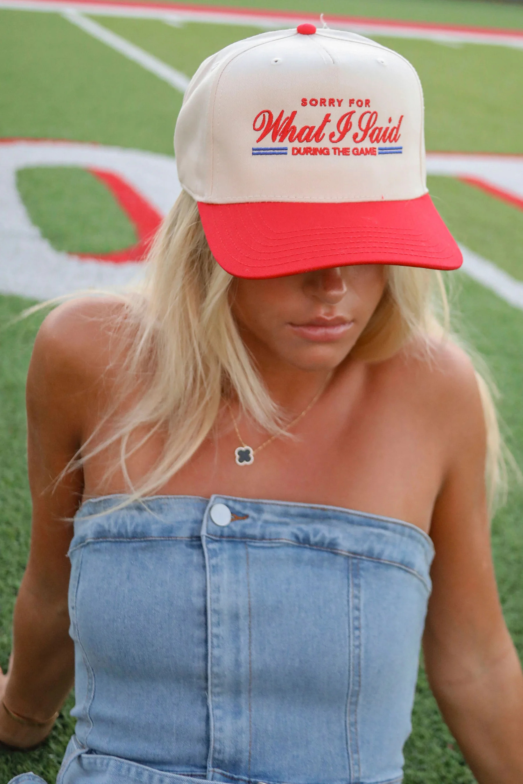 friday + saturday: sorry for what i said trucker hat | RIFFRAFF