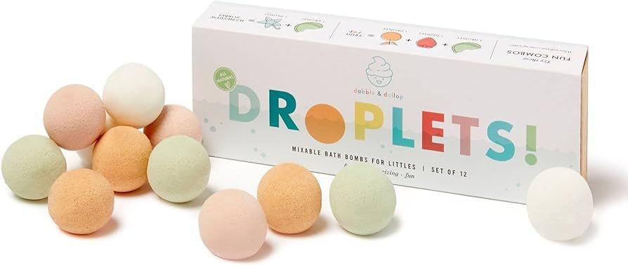Dabble & Dollop Droplets - Natural Bath Bombs for Kids, 100% USA-Made, Moisturizing & Fun, Parabe... | Amazon (US)