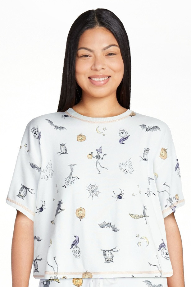 Way to Celebrate Women's Hacci Knit Short Sleeve Sleep Top, Sizes XS to 3X | Walmart (US)