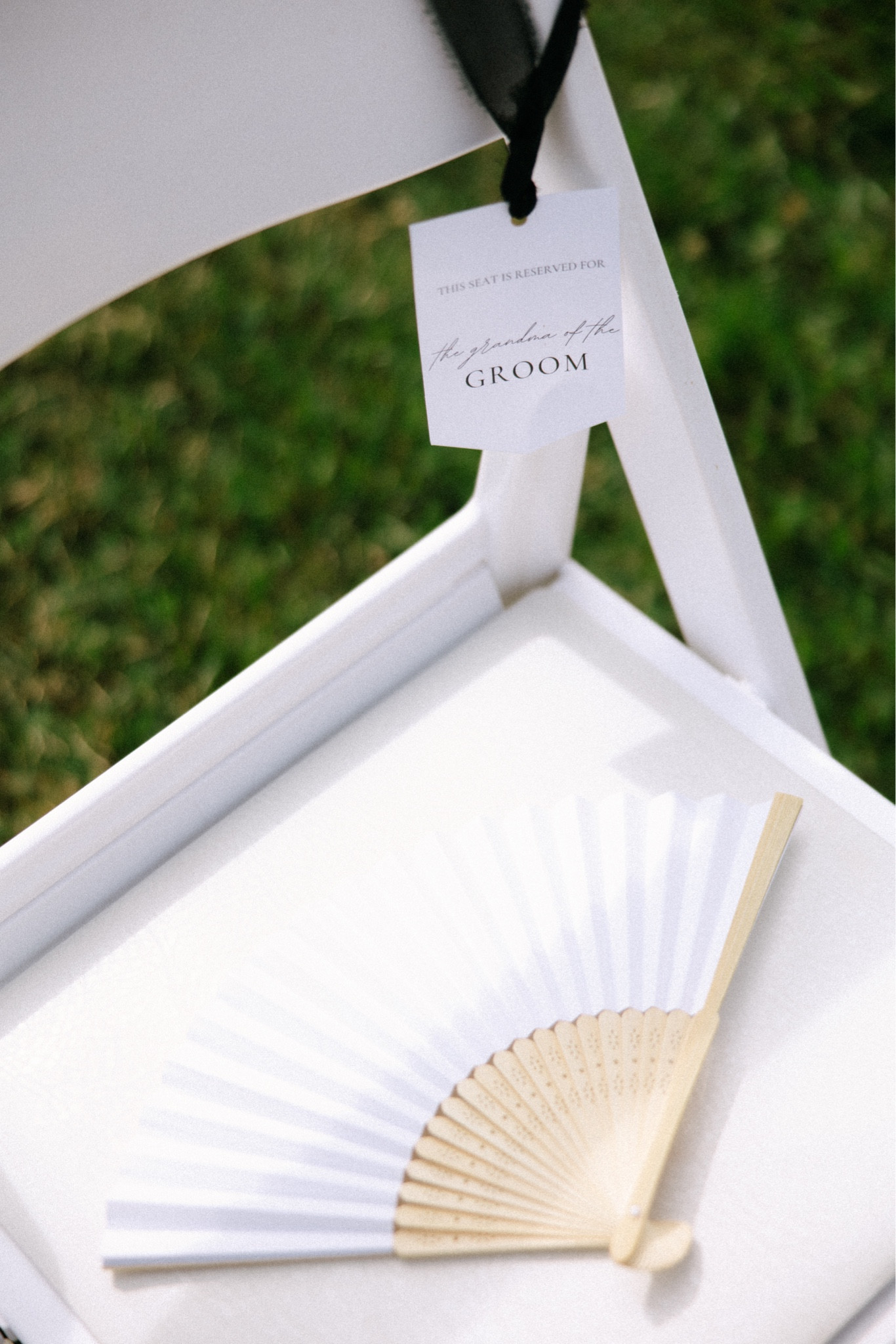 Wedding fans & reserved seat tags (made on Canva)

#LTKwedding