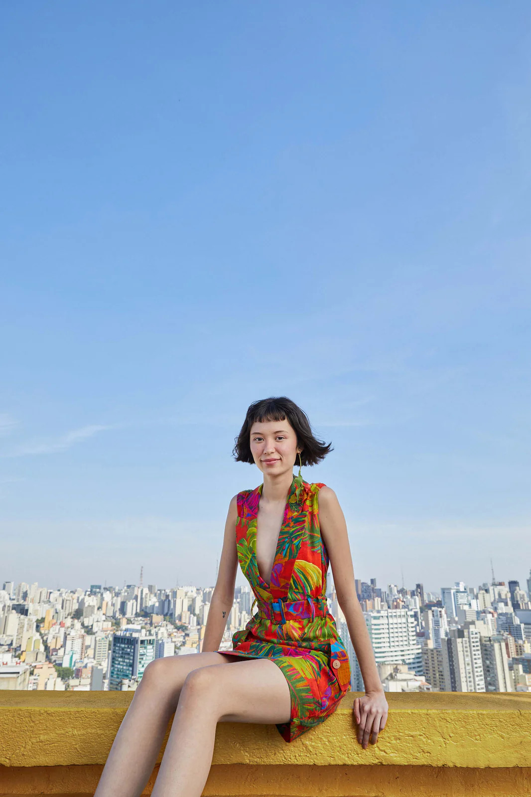 Red Urban Jungle Belted Mini Dress | FarmRio (US)