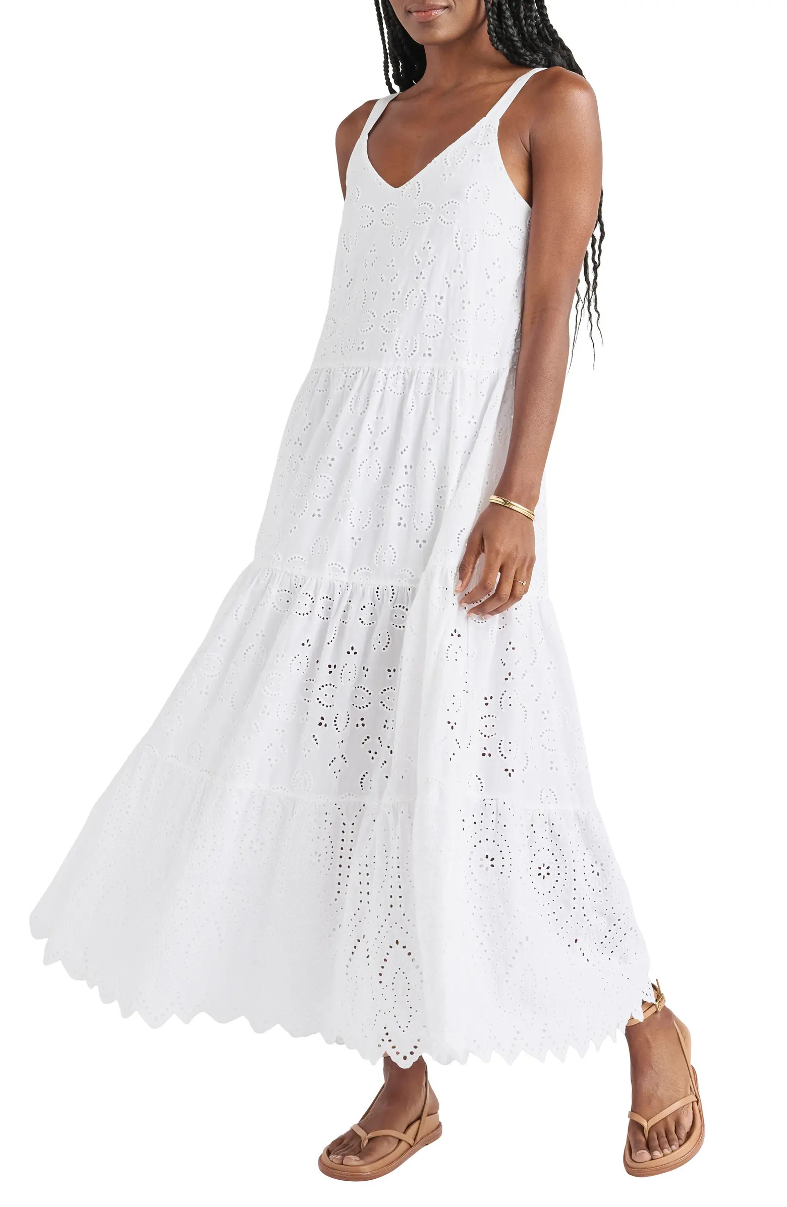 Wynona Eyelet Cotton Midi Dress | Nordstrom Rack