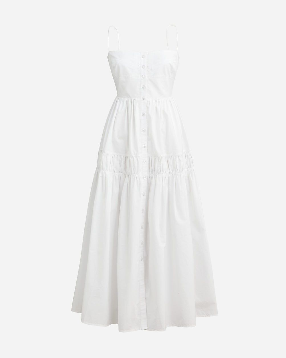 A-line midi dress in cotton poplin | J.Crew US