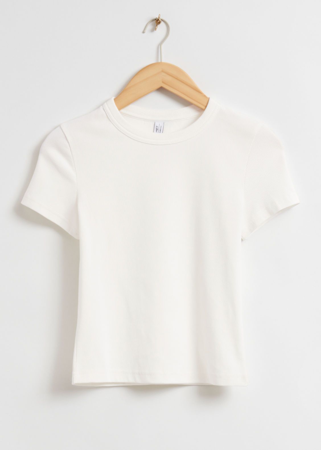 Ribbed Cropped T-Shirt - White | & Other Stories US