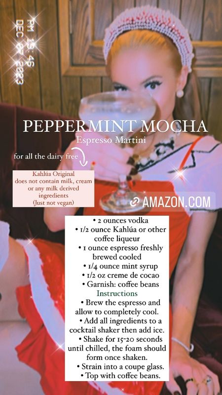 Peppermint mocha martini for your next holiday party 

#LTKparties #LTKHoliday #LTKGiftGuide