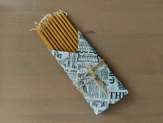Skinny Taper Candles Made of Pure Beeswax | Etsy Canada | Etsy (CAD)