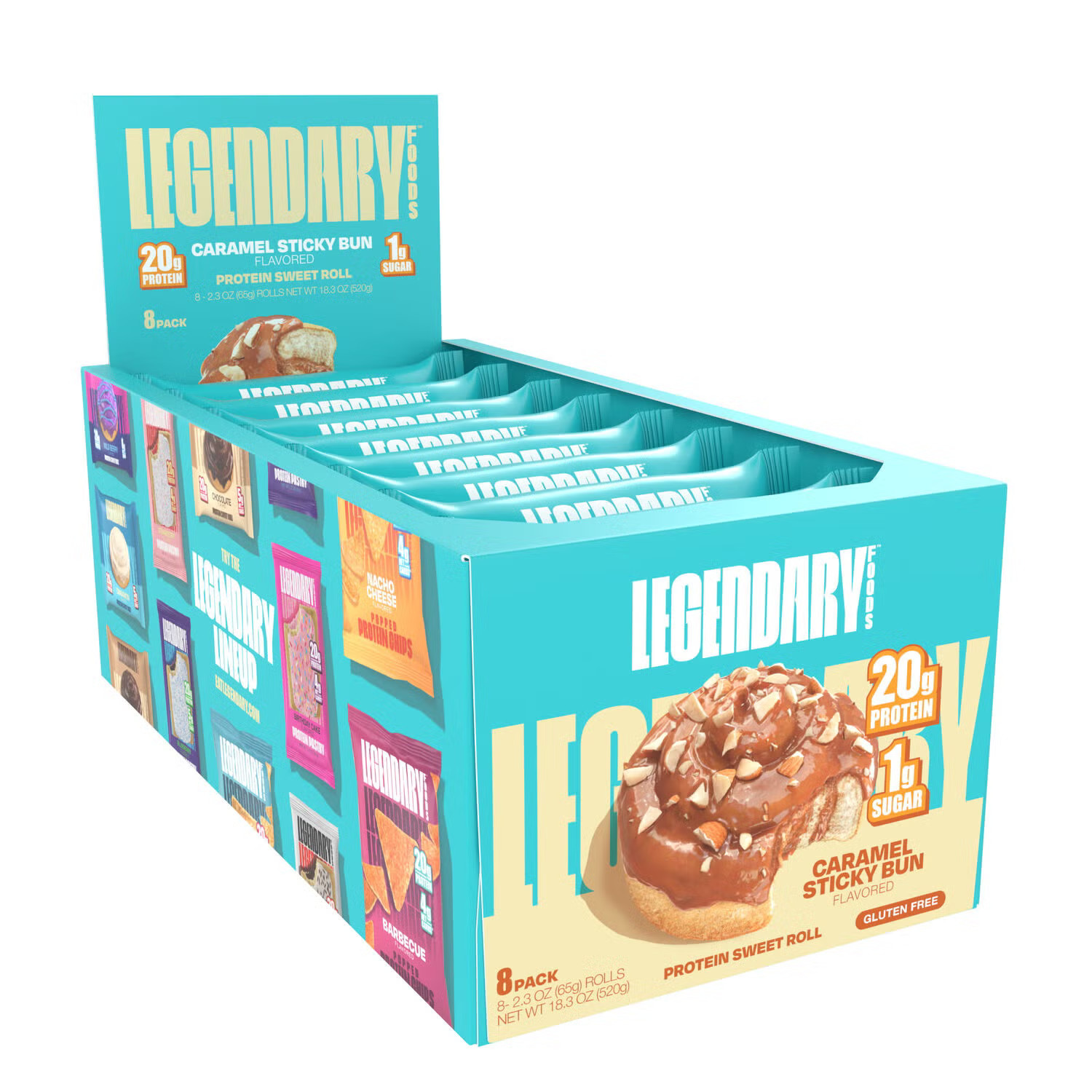 Legendary Foods™ Protein Sweet Roll - Caramel Sticky Bun (8 Rolls) | GNC | GNC