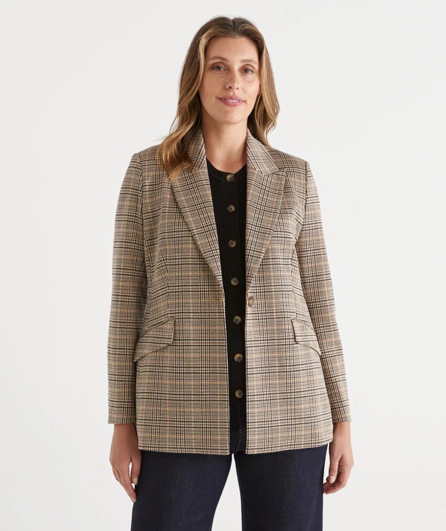 Ponte Check Blazer | Sussan