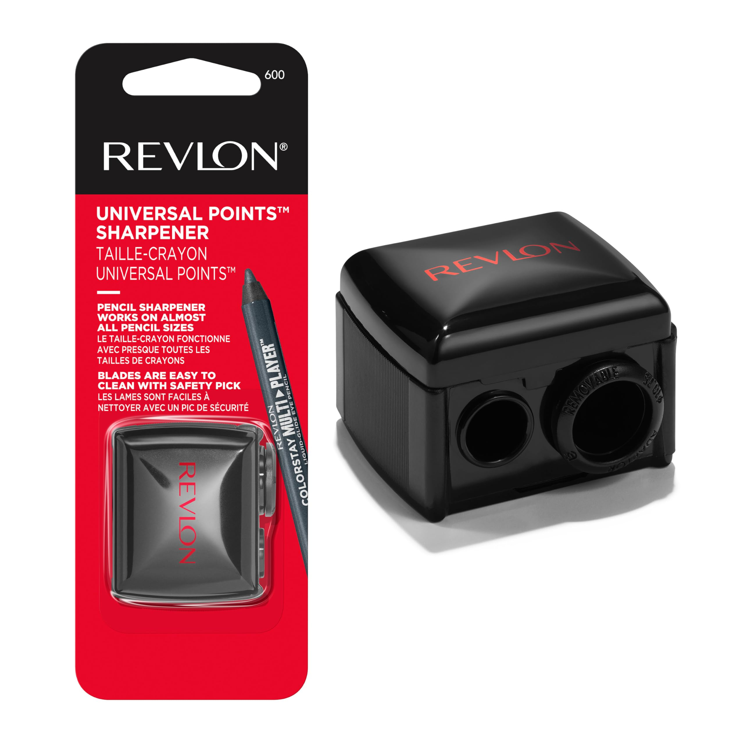 Revlon Universal Points Sharpener for Wooden & Plastic Makeup Pencils, Fits Small to Large Sizes,... | Amazon (US)