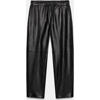 Zara - Faux Leather Elastic-Waist Pants - Black - S - Woman | Zara US
