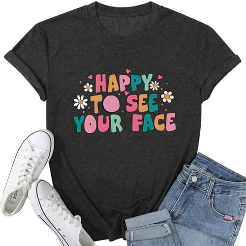 Teacher Shirts, Teacher T-Shirt, Happy to See Your Face Shirt | Amazon (US)