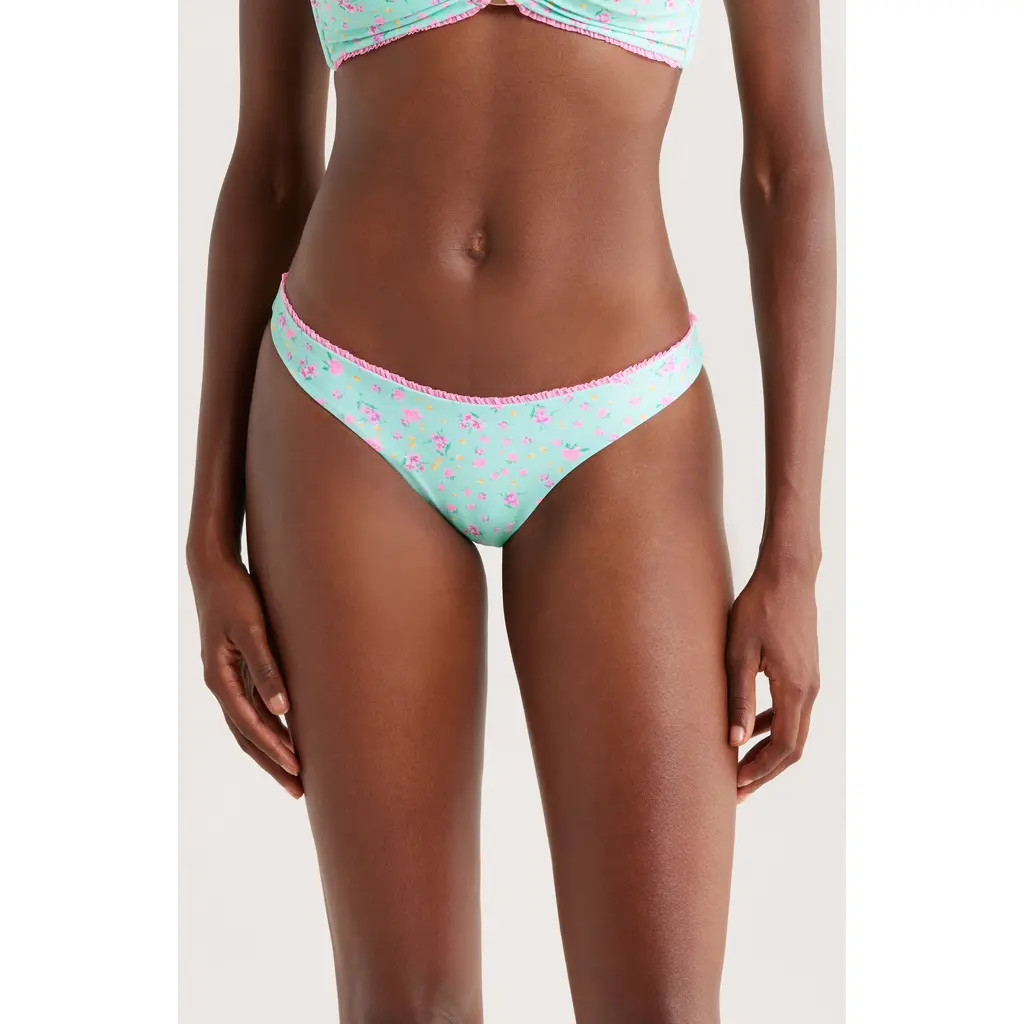 Kulani Kinis Decorative Minimalist Bikini Bottoms in Mint Macaron at Nordstrom, Size Medium | Nordstrom