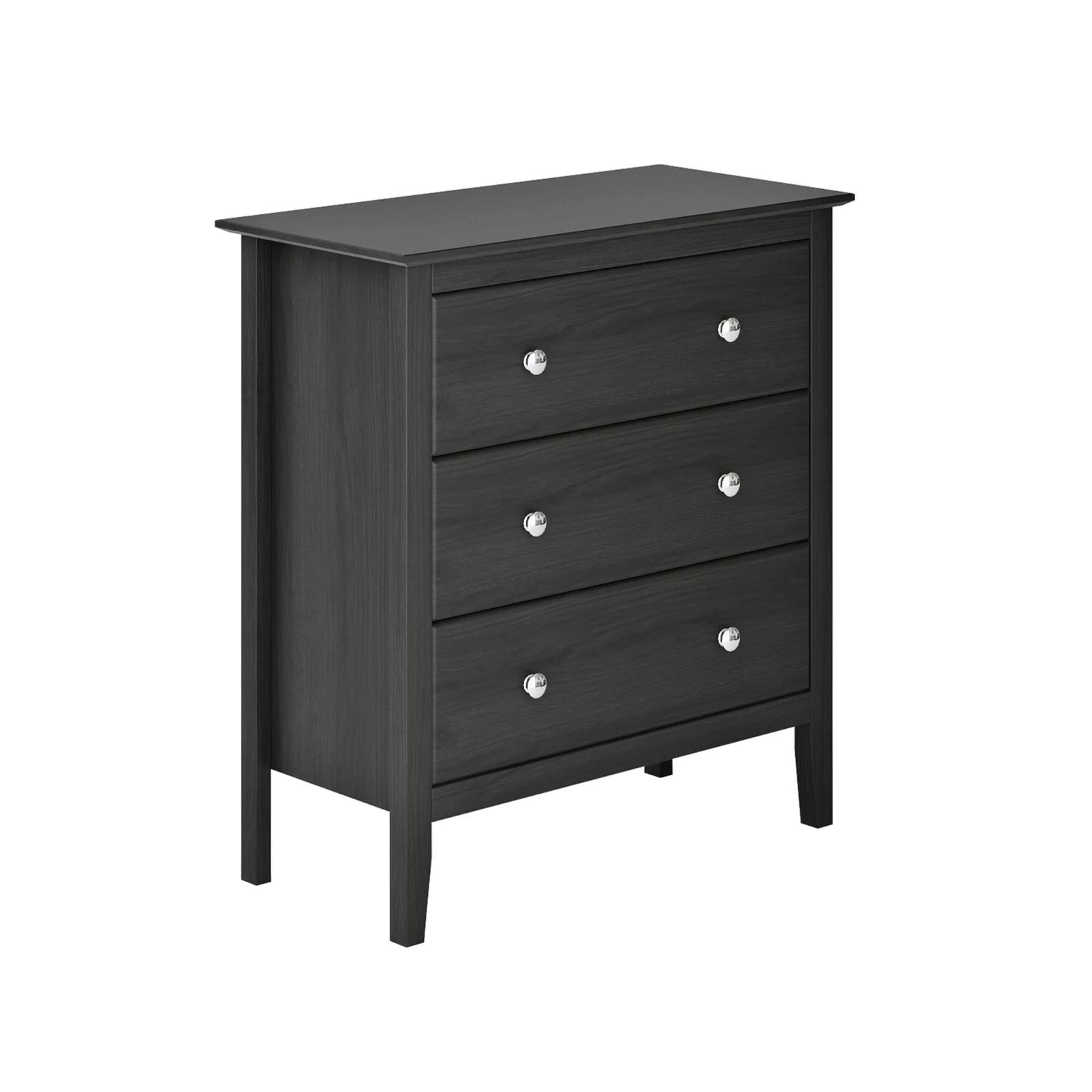Kissell 32.4'' Tall 3 - Drawer Solid Wood Bachelor's Chest in Matte Black | Wayfair North America