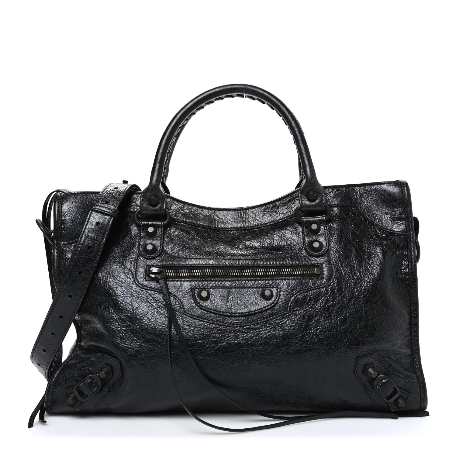 Agneau Arena Storico Classic Hardware Medium Le City Black | FASHIONPHILE (US)