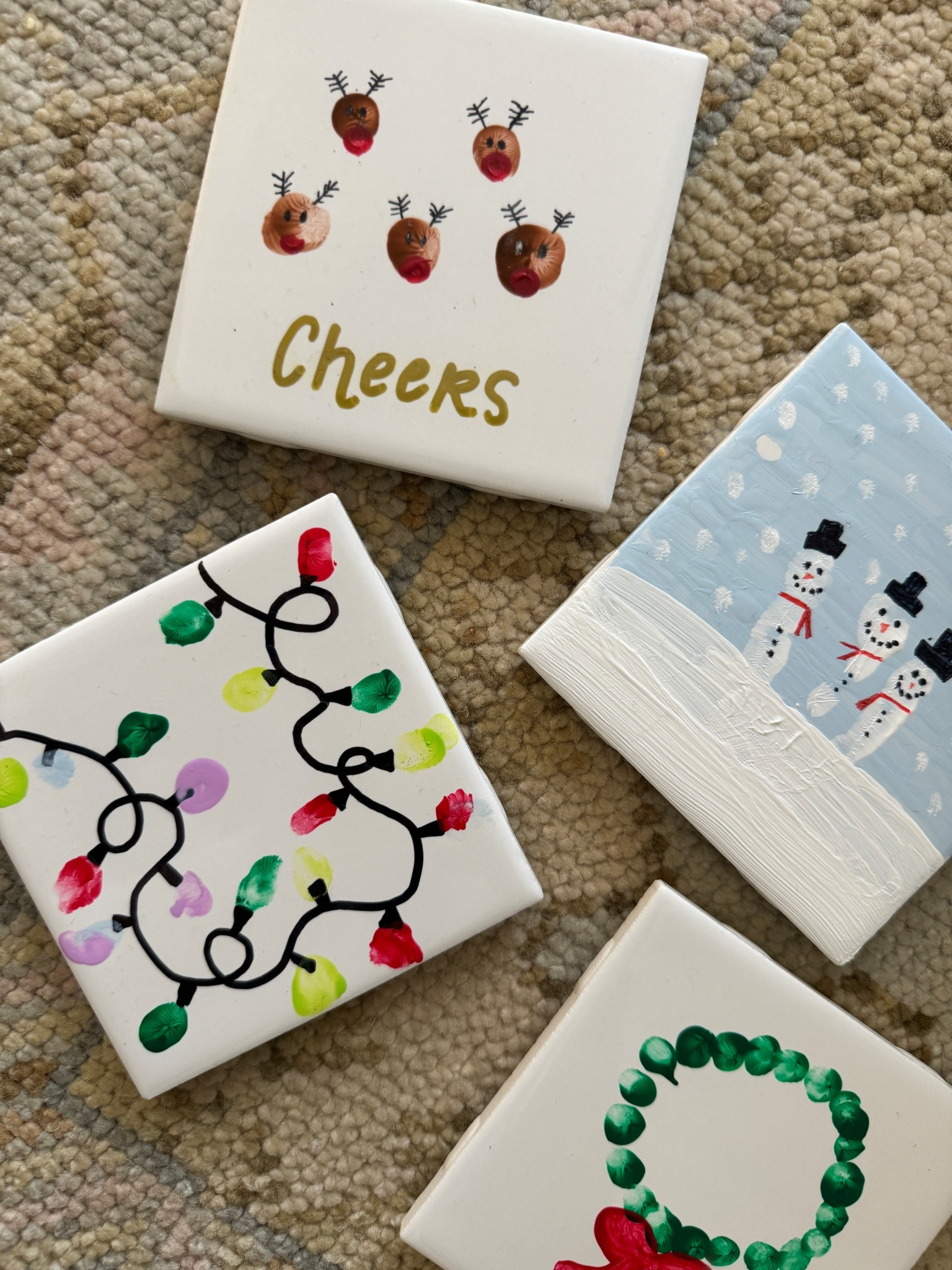 🎄 this is such a sweet homemade practical gift and it only took a few minutes 

🩷 what you need: 
-4 by 4 ceramic tiles (I purchased these from Home Depot - 13 cents each) 
-acrylic paint + brush and sharpies
-mod podge
-felt pads, clear dots, or some type of backing 
-wipes (keep close by for easy clean up)
-snack (for entertainment)

🩷 if your little is old enough, you could have them write a sweet message or paint a picture 

#LTKKids #LTKHoliday #LTKGiftGuide