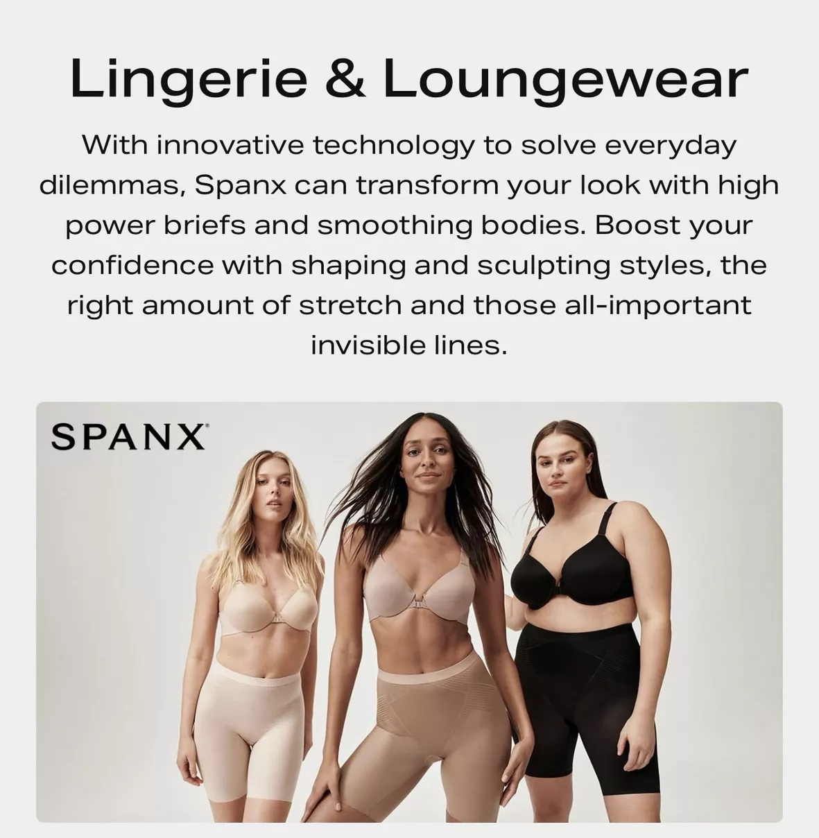 Spanx High Waisted Comfortable sculpting power with less bulk Bonded