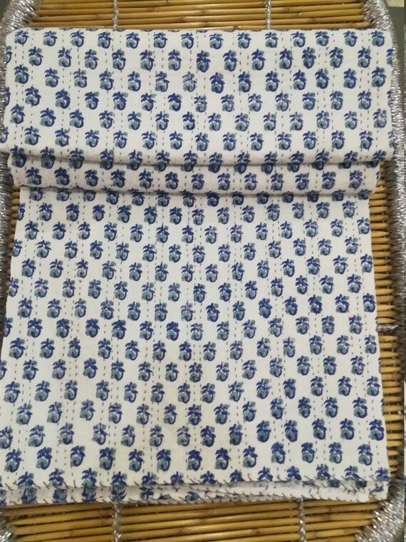 Kantha Bedding Throw Handmade Kantha Bed Cover Kantha Blanket | Etsy | Etsy (US)
