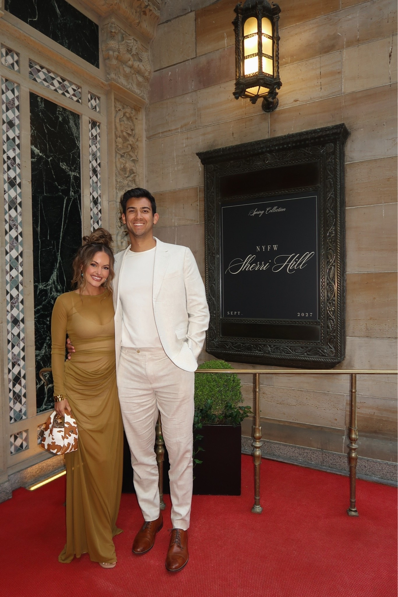 couples wedding guest or formal event outfit ideas! I sized down one in the green @Revolve dress to an xs! Cameron is wearing his true size in the @Quince shirt & suit!

#LTKNYFW #LTKWedding #LTKMens