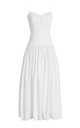 Gathered Drop-Waist Organic Cotton Maxi Dress | Moda Operandi (Global)
