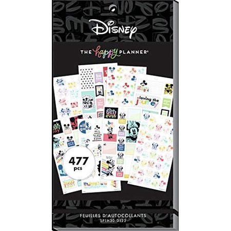 The Happy Planner Sticker Value Pack - Dinsey Mickey & Minnie Colorblaock Theme - Planner Accessorie | Walmart (US)