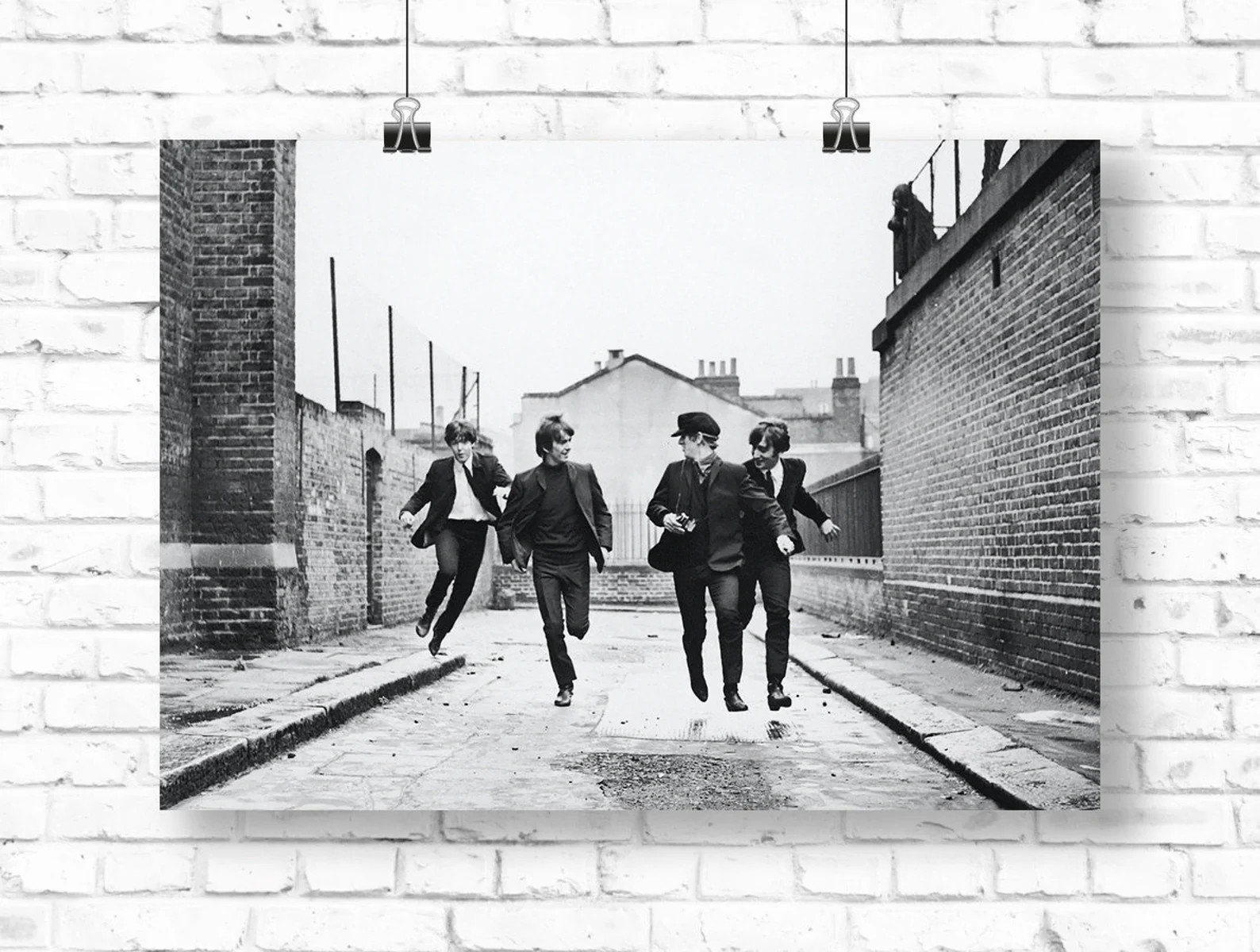 Vintage Beatles John Lennon Paul McCartney Ringo Star George Harrison British Icons Premium Paper... | Etsy (US)