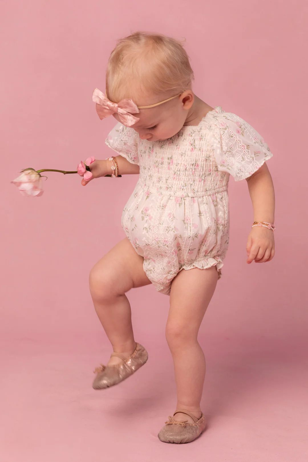 Baby Madison Romper in Eyelet Floral | Ivy City Co