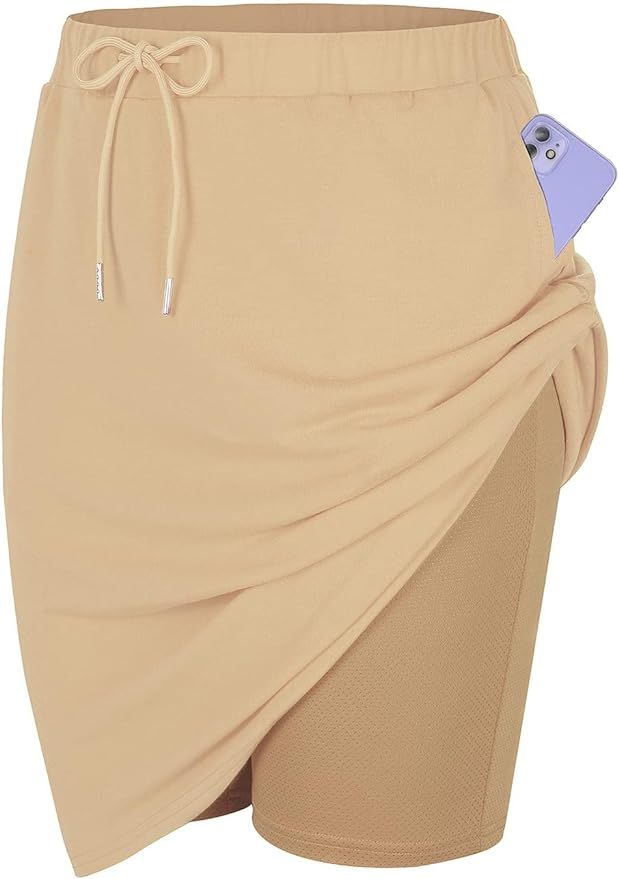 Century Star Tennis Skirts for Women with Pockets Golf Knee Length Skorts Athletic Sports Drawstr... | Amazon (US)