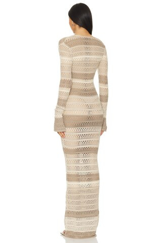 Lilith Maxi Dress in Beige Stripe | Revolve Clothing (Global)