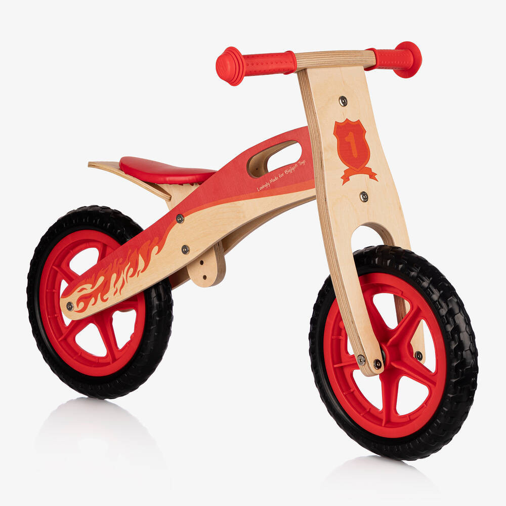 Bigjigs Red Wooden My First Balance Bike | Childrensalon