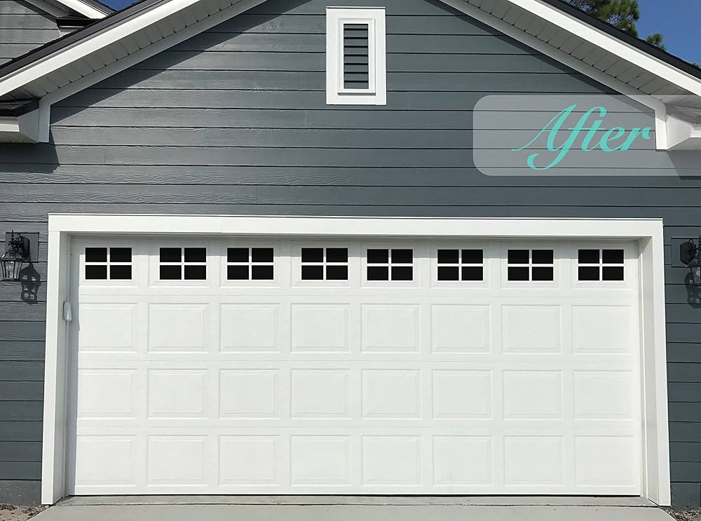 Garage Door Windows Magnets | Now 2X Stronger | Decorative Black Window Decals for Two Car Garage... | Amazon (US)