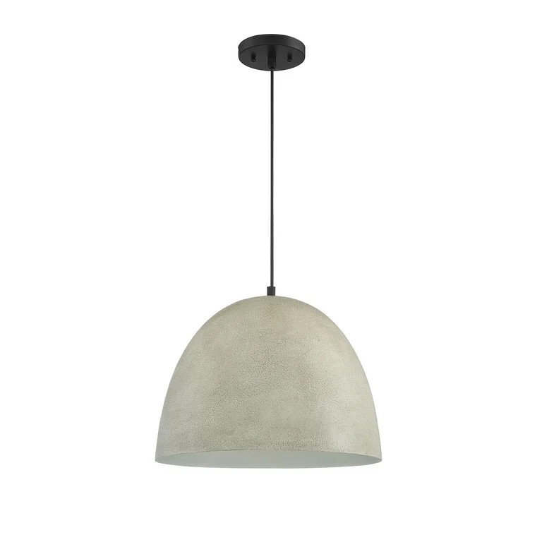 Trade Winds Carson Concrete Pendant Light in Matte Black | Walmart (US)