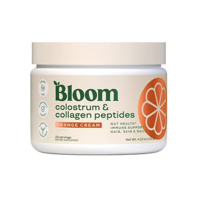 BLOOM NUTRITION Colostrum & Collagen Peptides Powder - Orange Cream - 4.23oz/25 Servings | Target