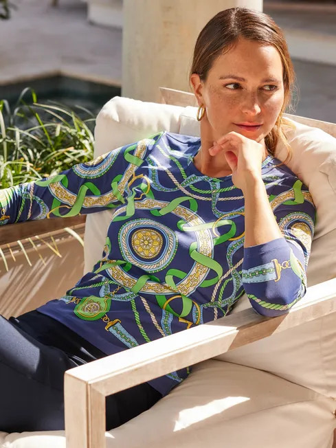 Signature Tee in Nouveau Middleburg | J.McLaughlin